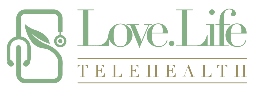 Love Life Telehealth Logo White Large