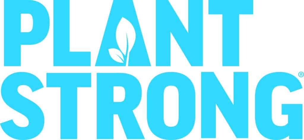 Plantstrong Logo Blue 2 Lines Horizontal